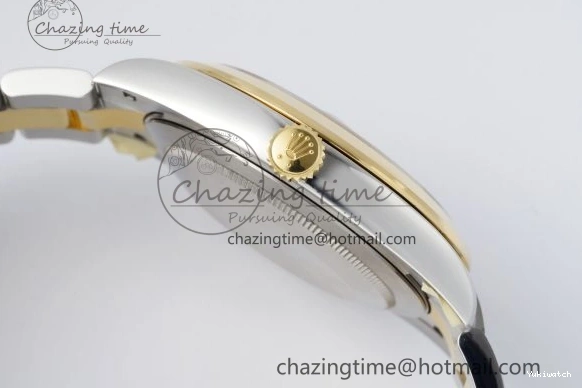 41 KING Steel Bezel on Dial 1:1 Polished Bracelet YG Oyster Best White DateJust Edition 904L SS VR3235 0311